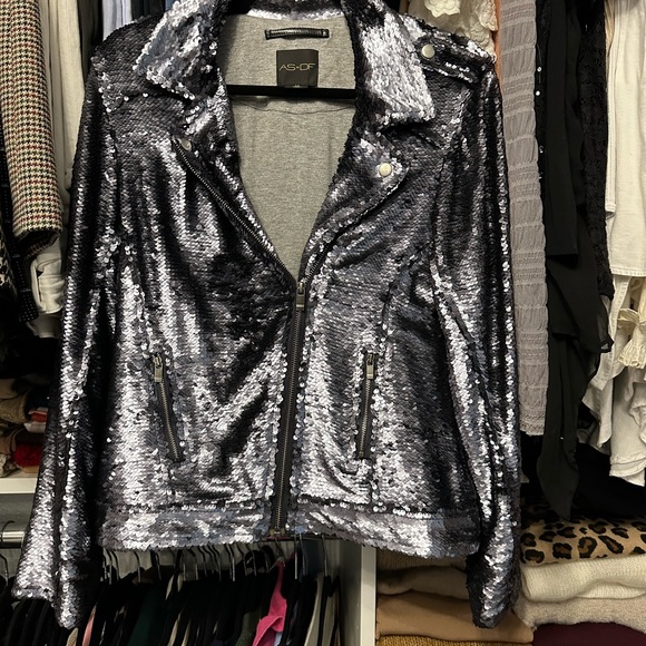 AS by DF Cult Sequin Moto Jacket - Picture 5 of 7